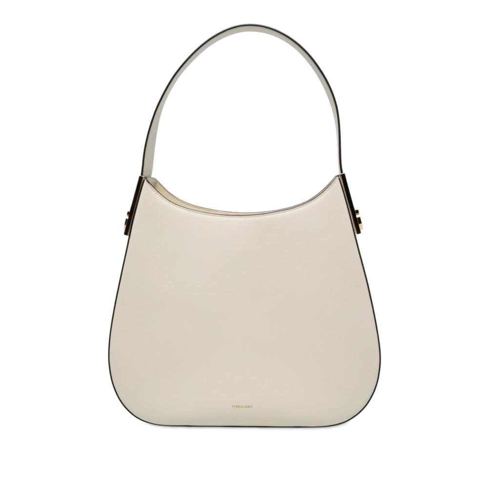 Pre-Loved Ferragamo Medium Calfskin Smile Hobo